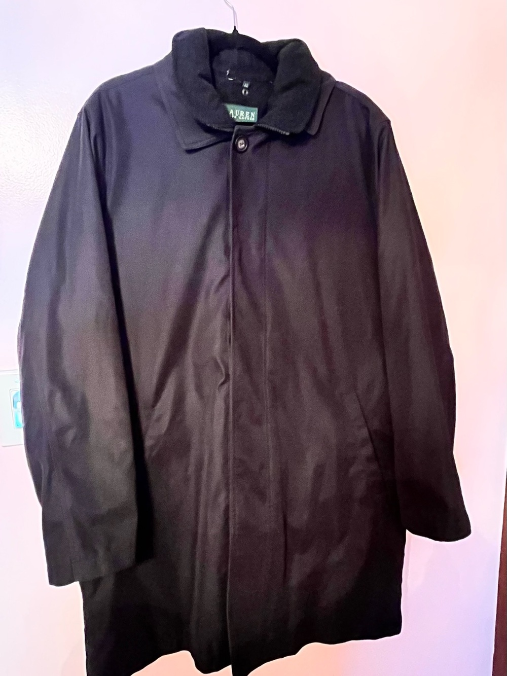 Ralph Lauren Black Single-Breasted Trench Coat
